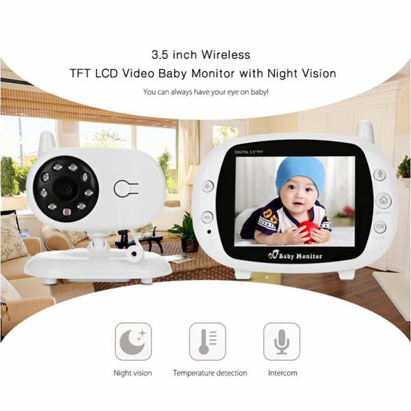 

3,5-дюймовый беспроводной tft lcd видео монитор младенца с ночного видения tft радионяня цифровая видеокамера няни няни