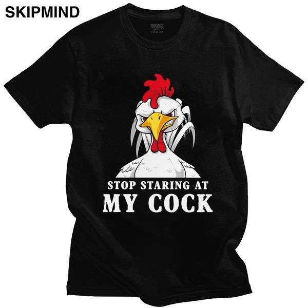 

novelty sstaring my cock short sleeved graphic funny chicken gift round neck pure casual sport hooded sweatshirt hoodie t shirt