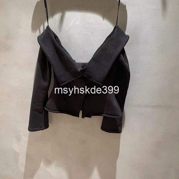 

women's blouses & shirts 6616 aw king spring and summer off shoulder black slim shirt long sleeve short cardigan women's, White