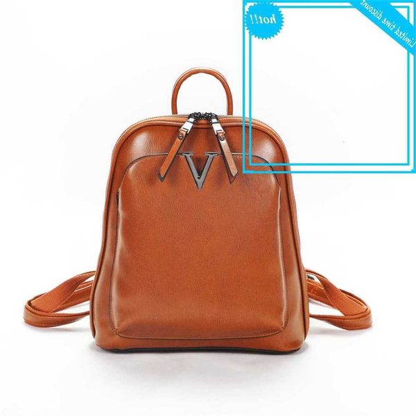 

new 2020 leather double shoulder bag women's multifunctional backpack