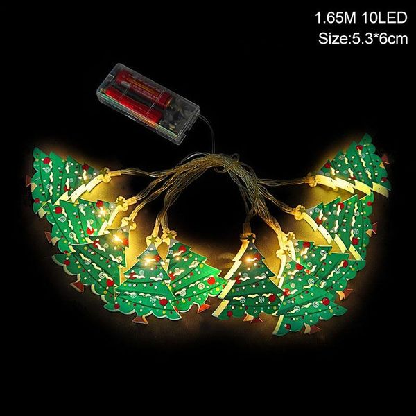 

1,65 10leds chrsitmas украшения санта-клаус снеговика светодиодные строки фестиваль партии home decor xmas tree украшение garland bbynhb bwk