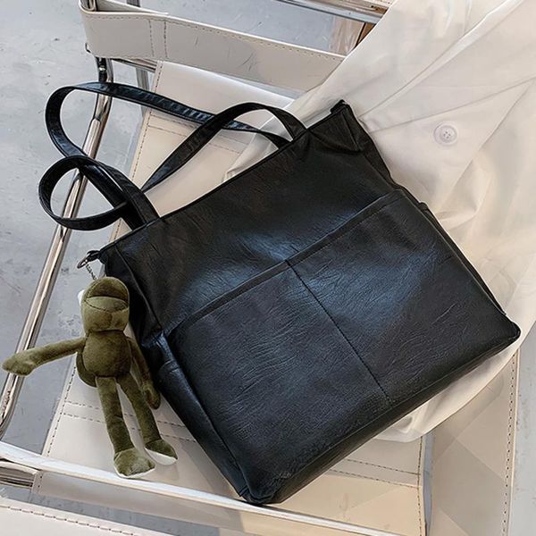 

shoulder bags fashion designer high capacity bag women frog shopping tote leather pocket lady casual messenger handbag