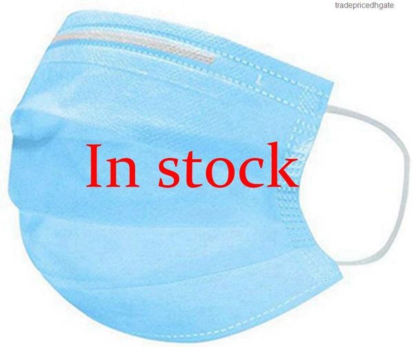 

masks disposable 3 ear-loop mouth mask face layer cover 3-ply non-woven breathable and comfortable for blocking dust air