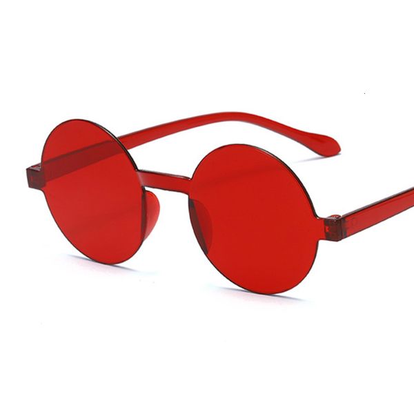

cooyoung round sunglasses women retro brand designer black red lens ladies sun glasses outdoor uv400