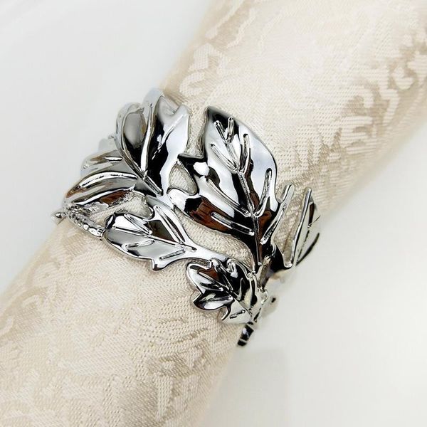 

8pcs leaf napkin rings holders for thanksgiving dinners parties table adornment implement leaves buckle1