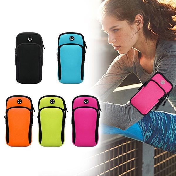 

outdoor bags universal 6" running armband phone case holder bag jogging fitness gym arm band for samsung huawei1