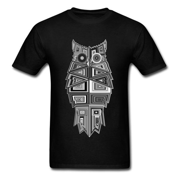 

geometric owl visual arts image 100% cotton shirts for men design summer crew neck clothing shirt hoodie designers t shirts sweatshirt