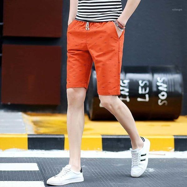 

lksxscl 2020 summer cotton shorts five minute pants large size loose korean slim casual shorts men's middle pants beach1, White;black