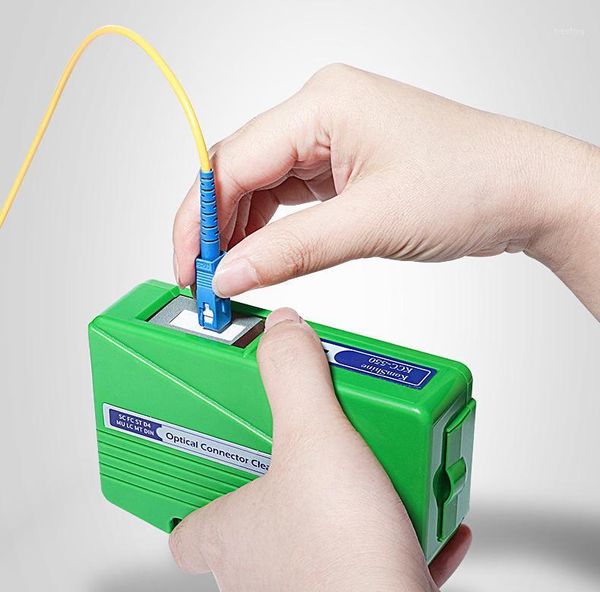 

fiber optic equipment optical connector cleaner kcc-55 conector cleaning box cassette 500 times cleaner1