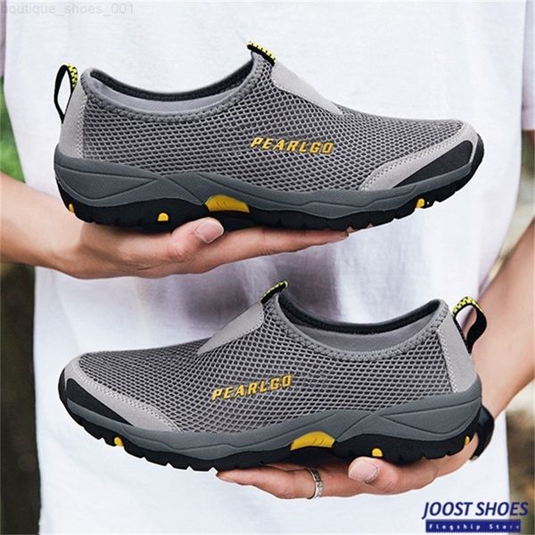 

men's rubber outdoor & hiking shoes breathable mesh slip-on sneakers