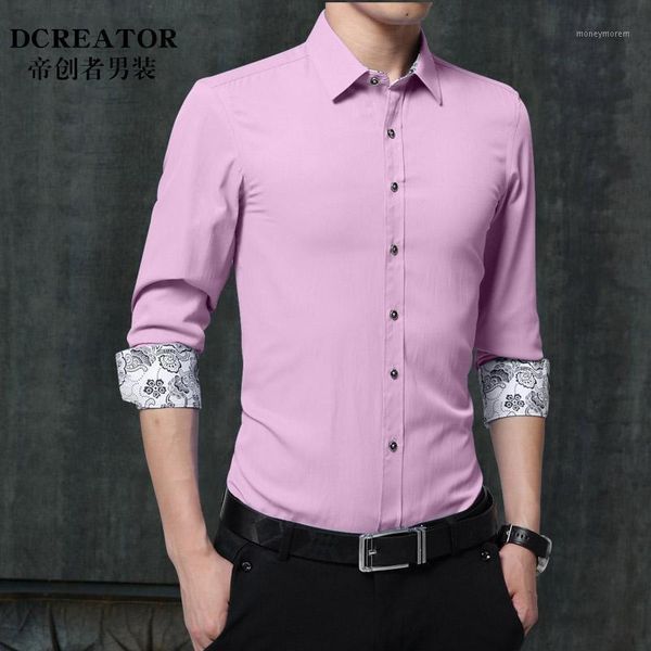 

men's dress shirts cotton social formal long sleeve business office slim fit for men brand1, White;black