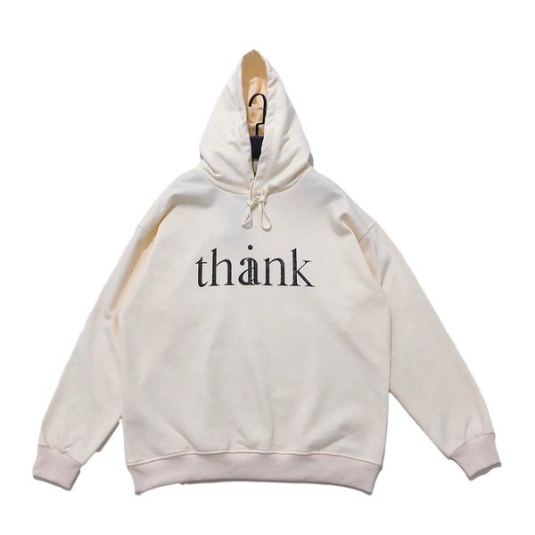 

20fw women hoodies with creative letters think thank print men women casual pullover sweater beige color winter clothing size m  xl, Black