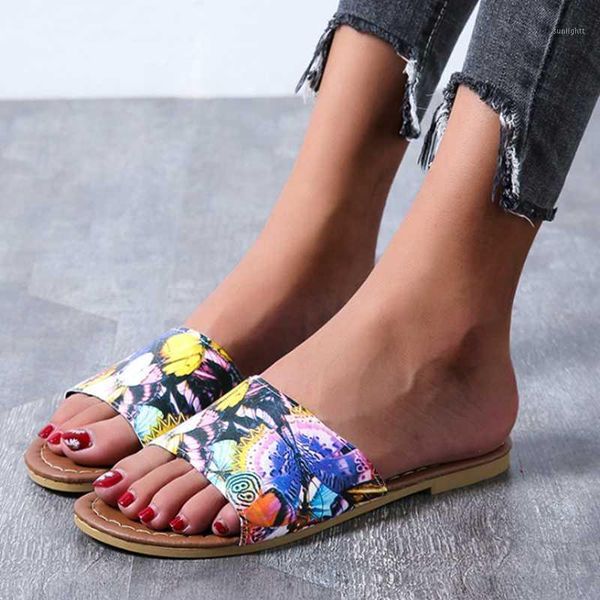 

slippers ladies animal print snake skin flat female home outside beach slides women summer anti-slippery shoes1, Black