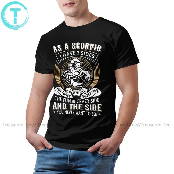 

scorpio t shirt as a scorpio i have 3 sides t-shirt mens oversize tee shirt classic cute short-sleeve tshirt sport hooded sweatshirt hoodie
