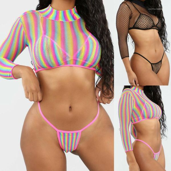 

swimwear women erotic mesh thong bikini suit fashion summer 3pcs sheer transparent bikini push-up swimsuit bathing suit designer female, White;black