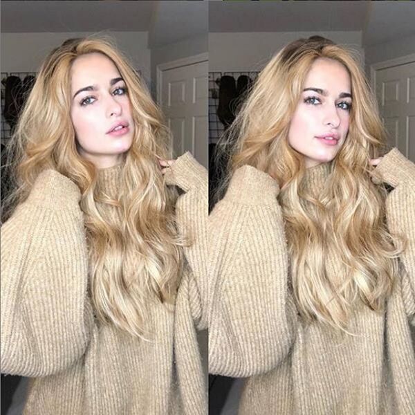 

temperament in the temperament of the fake european and american ladies white light gold long curly hair slice long straight hair cultivatio, Black