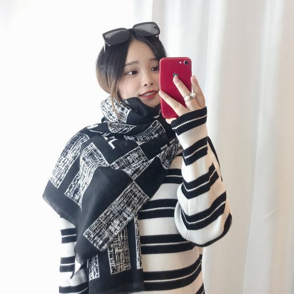 

ezh3 2021 new original tarot 26 letter handbag bag scarf bag handle binding silk ribbon small scarf klwe, Black;white