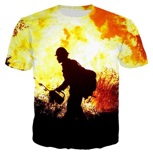 

firefighter 3d print shirts hentai graphic hippie men clothing