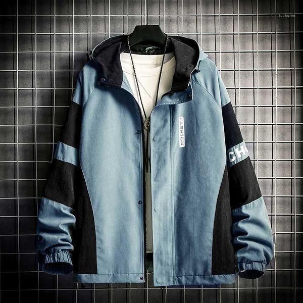 

harajuku color block jacket streetwear mens hip hop windbreaker jacket printed street dance coat autumn summer clothes1, Black;brown