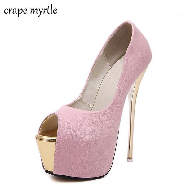 

dress shoes platform pumps women stiletto high heels 16cm peep toe pink sequins party white wedding yma673, Black