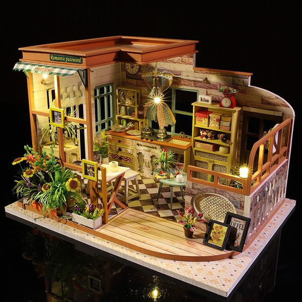 

cutebee casa doll house furniture miniature dollhouse diy miniature house room box theatre toys for children casa dollhouse s02b y200704