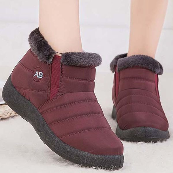 

women's boots winter casual woman shoes 2020 cotton fabric boots for women shoes snow keep warm booties botas mujer plus size, Black