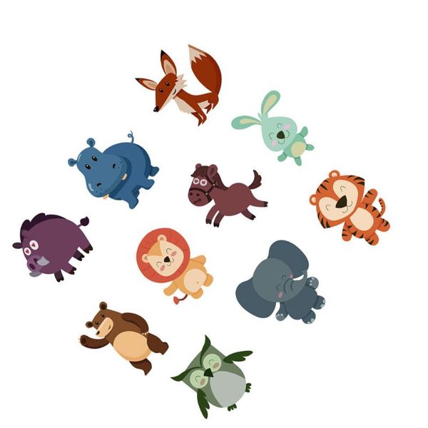 

animal cartoon wall stickers 3d bathtub stickers children bathtub non-slip for wall animal series