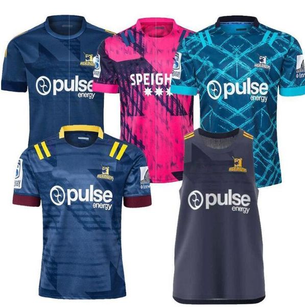 

2020 highlanders super rugby jersey training jerseys national rugby league shirt zealand highlanders performance singlet shirts, Black;yellow