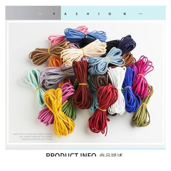 

100yards/lot m double sided suede braided cord korean velvet leather handmade beading bracelet jewelr qylxdz