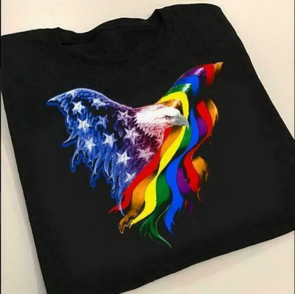 

lgbt pride america eagle men t-shirt cotton s-3xl big tall tee shirt sport hooded sweatshirt hoodie