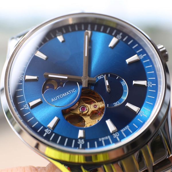 

Designer Watch 82s7 Automatic Mechanical Movement 24 Hours Real Moon Phase Double Bu Sapphire Glass Mirror Stainless Steel Case Strap X779