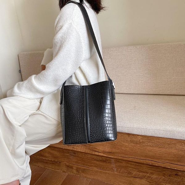 

women small pu leather shoulder bag fashion designer female handbags bucket bags casual crossbody bags for women