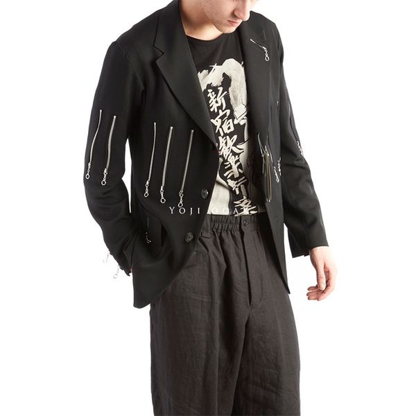 

2021 New S-6xl!! 's From Men's Zip-up Design Jacket Small Public Suit Industry Heavy Motorcycle Jacket. EPX6, White;black