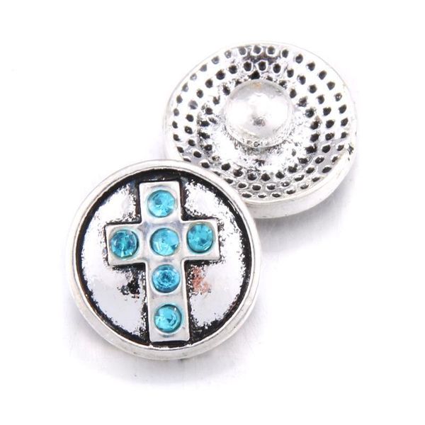 

10pcs lot faith cross snap jewelry 12mm snap buttons with rhinestone charm button fit snap bracelets bangles for women jewelry h sqccsw