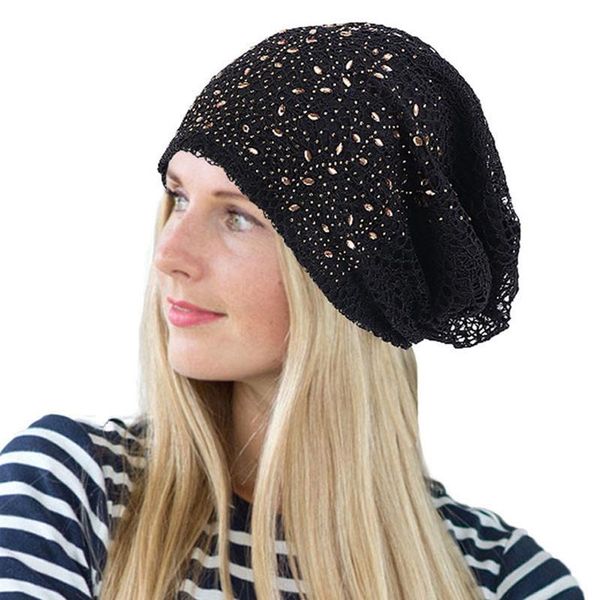 

2020 new diamond knit hat female casual beanie velvet comfortable thick cotton hat outdoor warm female elegant woman, Blue;gray