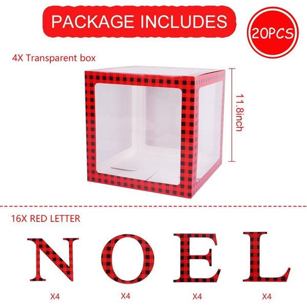 

рождество пользовательских transparent box рождество украшение украшение для дома 2020 навидада ноэль рождественских подарков нового года 20