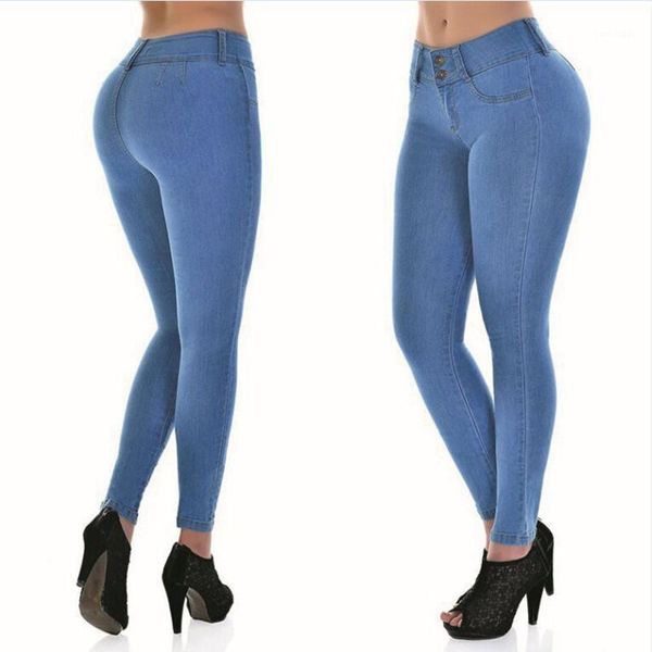 

spring jeans for women slim skinny bodycon denim jean pantalon femme pencil pants plus size s-xxl1, Blue