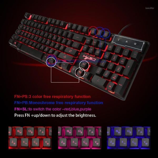 

keyboards mechanical keyboard with r8 gaming imitation rgb backlight 104 keys for english+russian gamer1