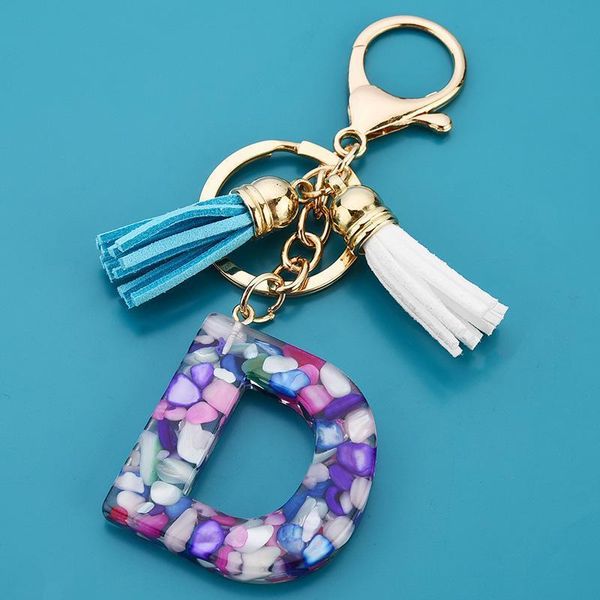 

1pcs alloy leather tassel key chain diy garments craft decorative accessories woman phone bag 26 letter tassels fringe pendants h sqcype