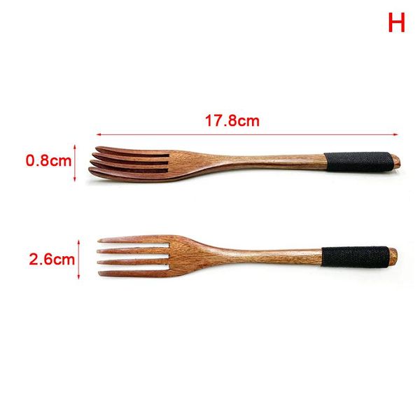 

1pc soup teaspoon mixing long handle wooden spoon bamboo cooking tool desserts salad forks 1pc soup h bbyryo