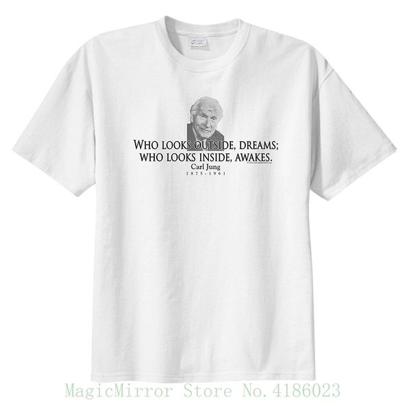 

carl jung quote who looks inside , dreams thinkershirts&trade ; men's short sleeve t shirt funny t shirt sport hooded sweatshirt hoodie