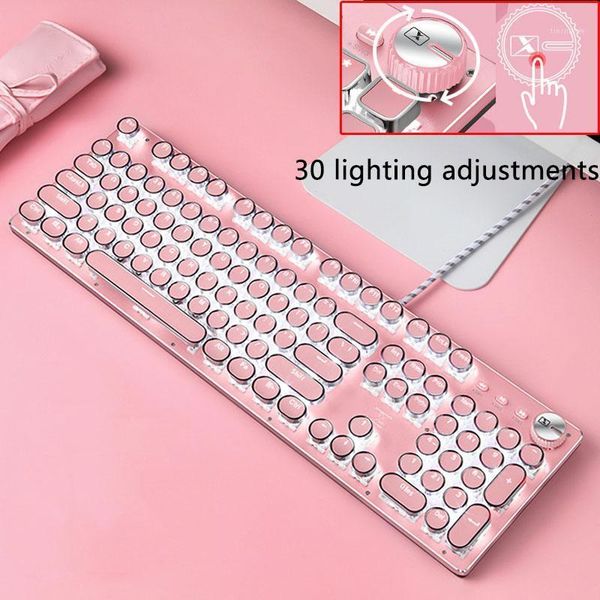 

keyboards 104key usb wired keyboard game mechanical glow clavier for pc gamer computador completo1