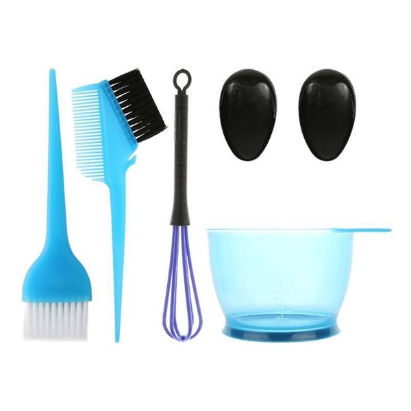 

5pcs hair coloring dyeing kit color brush comb mixing bowl professional hairdressing tool salon wmtbzs, Silver