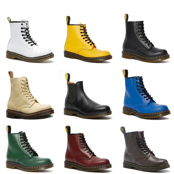 

dr martins men women brown boots skis boots black white red wine green outdoor designer martin smooth leather winter shoes