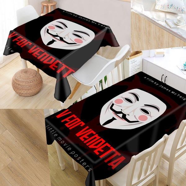 

v for vendetta custom table cloth oxford print rectangular waterproof oilproof table cover square wedding tablecloth1