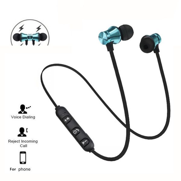 

new sports magnet stereo bluetooth earphone with hd mic wireless sport headset earbuds for iphone samsung android ios