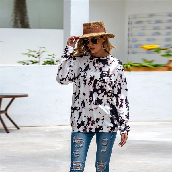 

2021 female autumn and winter new printing ladies printed women's clothes avzx, Black