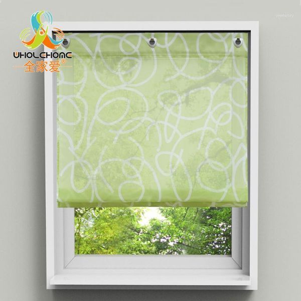 

curtain & drapes pastoral roman tulle geometric voile screening panel for kitchen balcony u-shape hook window treatment decor1