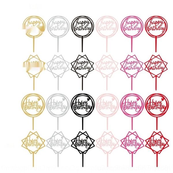 

qdwdx classic square round acrylic cakecake happybrithday cake decorations classic square round acrylic happy happybrithday plug-in happy de