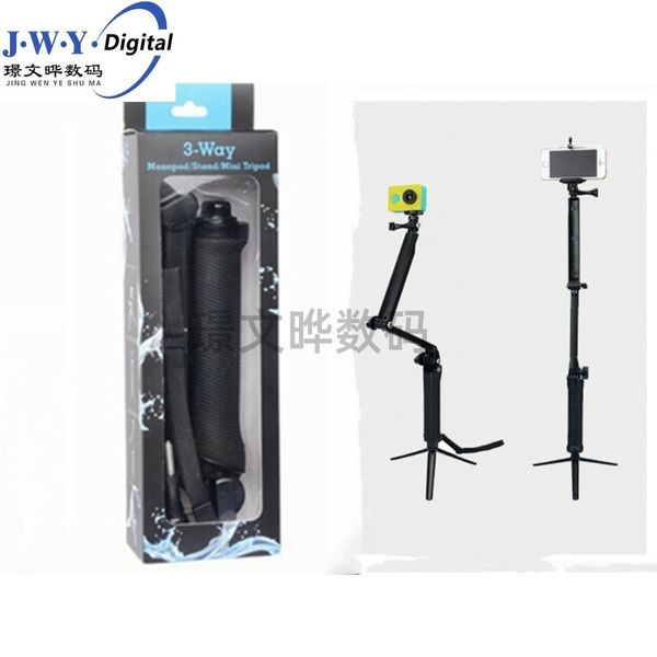 

three way rod gopro hero4 3 + / 5 mobile phone coyote ant sports camera diving self timer accessories